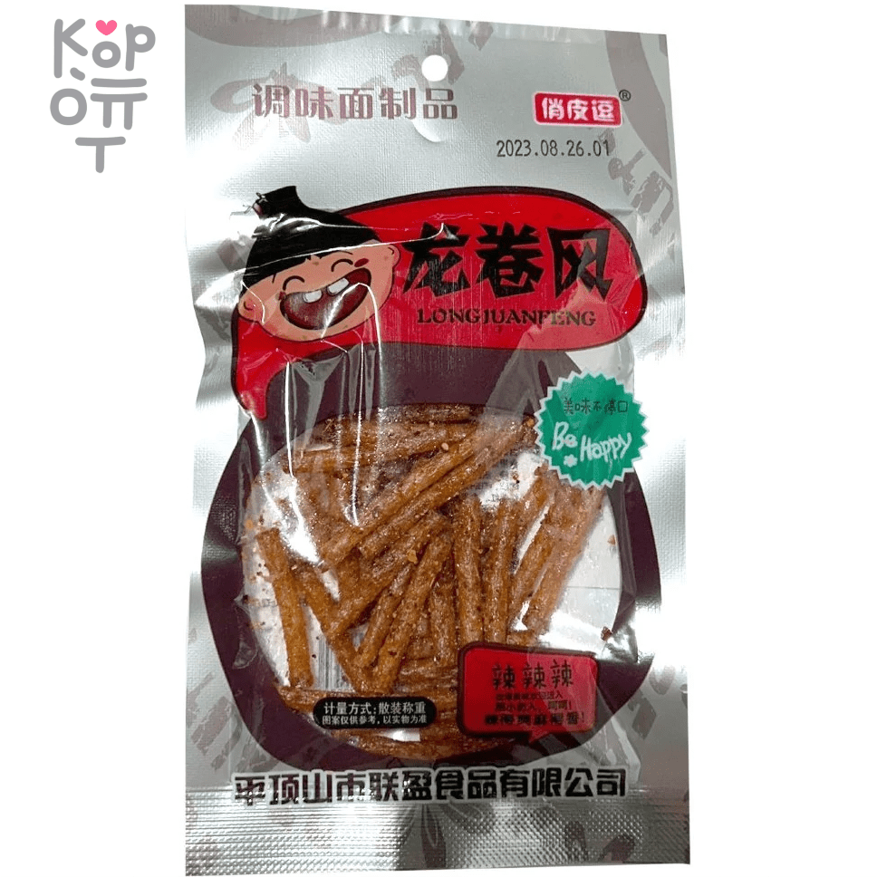 Снэк вегетарианский LongJuanFeng Be Happy - Огненный Торнадо со вкусом индейки, купить с доставкой на дом фото 1 — Корейские товары для всей семьи(КорОпт)