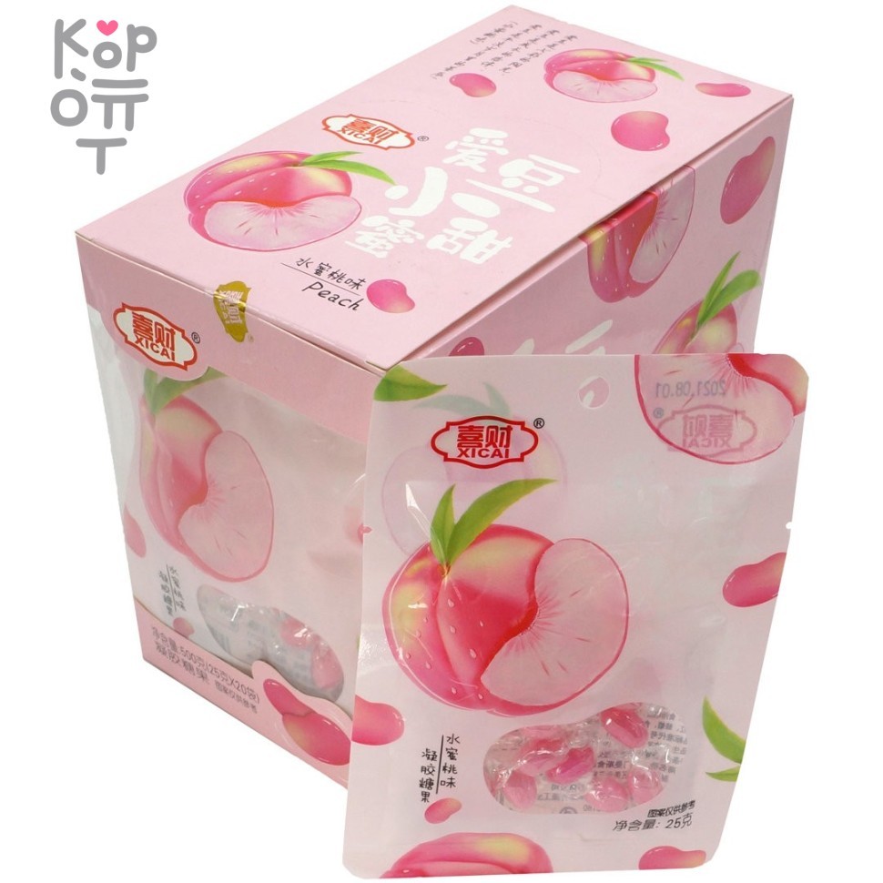 Драже со вкусом Персика XICAI Aidou Peach Flavor, купить с доставкой на дом фото 1 — Корейские товары для всей семьи(КорОпт)