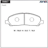 PF-3419/AN487WK/D6097/SN867 ADVICS- Тормозные колодки