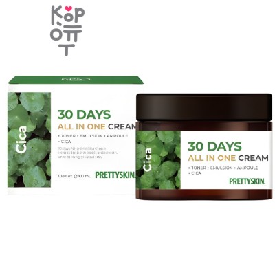 PrettySkin Cream 30 Days All In One Hyaluronic - Крем универсальный для лица с гиалуроновой кислотой (+тонер+эмульсия+ампула+гиалуроновая кислота) 100 мл