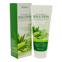 Deoproce Natural Perfect Solution Cleansing Foam — Aloe / Oatmeal Banana / Gold Edition, 170 г