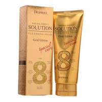 Deoproce Natural Perfect Solution Cleansing Foam — Aloe / Oatmeal Banana / Gold Edition, 170 г