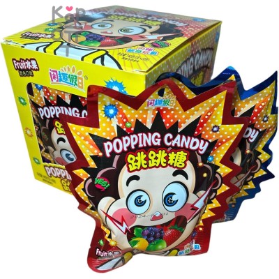 Конфеты Шипучка Popping Candy Mix Flavor - Шипучка - взрывашка "Фруктовый взрыв" со вкусами фруктов и напитков + переводилка