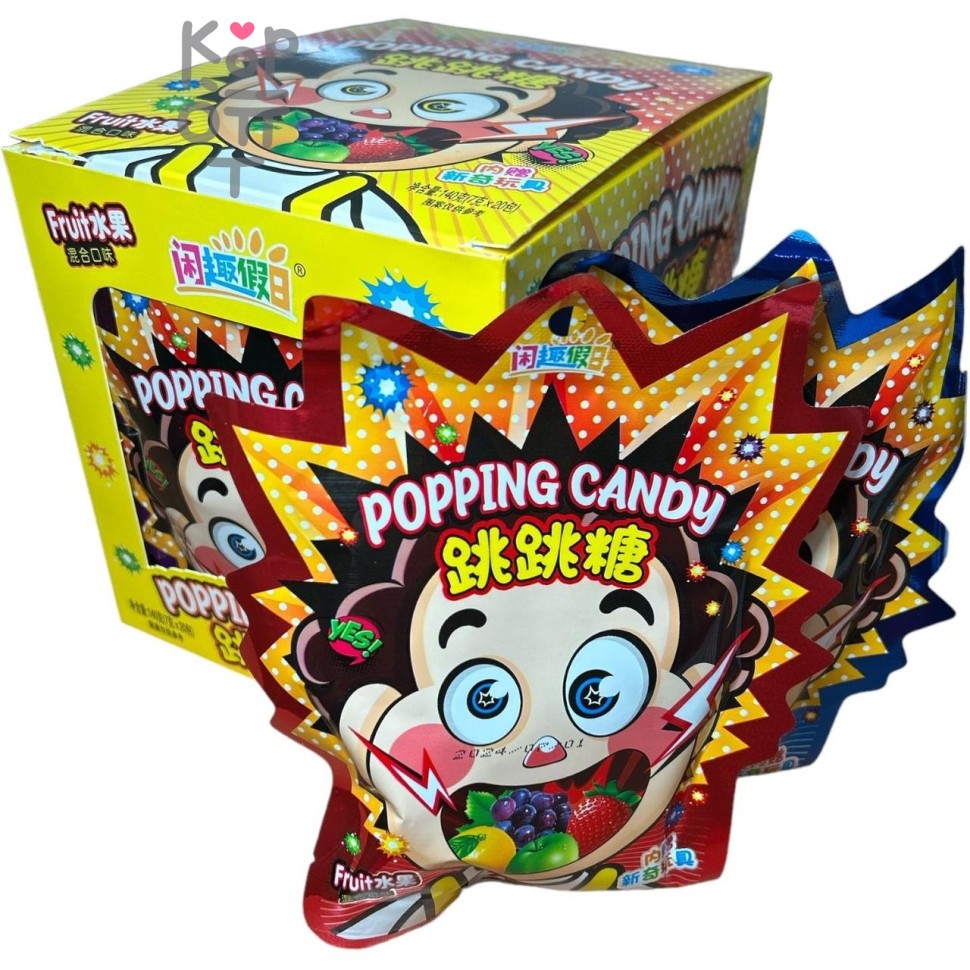 Конфеты Шипучка Popping Candy Mix Flavor - Шипучка - взрывашка "Фруктовый взрыв" со вкусами фруктов и напитков + переводилка