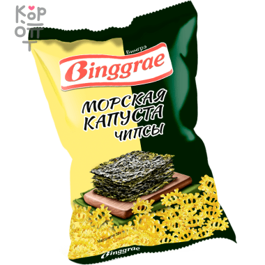 Чипсы Binggrae &quot;Бингрэ&quot; со вкусом Морской капусты. — Корейские товары для всей семьи(КорОпт)