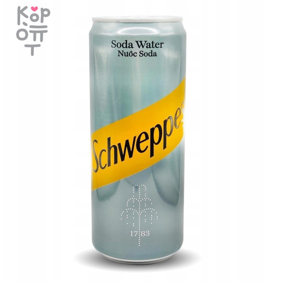 Schweppes Soda Water - Газированный безалкогольный напиток Сода, Вьетнам, 320мл. , купить с доставкой на дом фото 1 &mdash; Корейские товары для всей семьи(КорОпт)