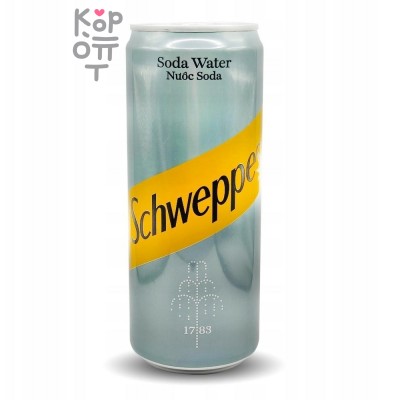 Schweppes Soda Water - Газированный безалкогольный напиток Сода, Вьетнам, 320мл. 