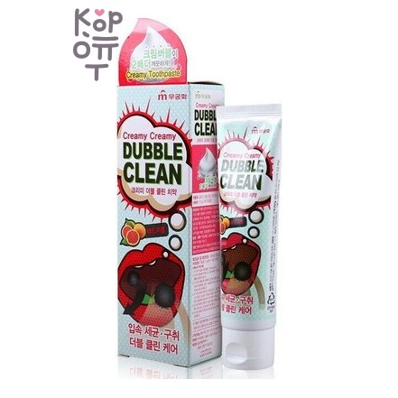 Mukunghwa Dubble Clean - Зубная паста кремовая с очищающими пузырьками и экстрактом красного грейпфрута, 110 г