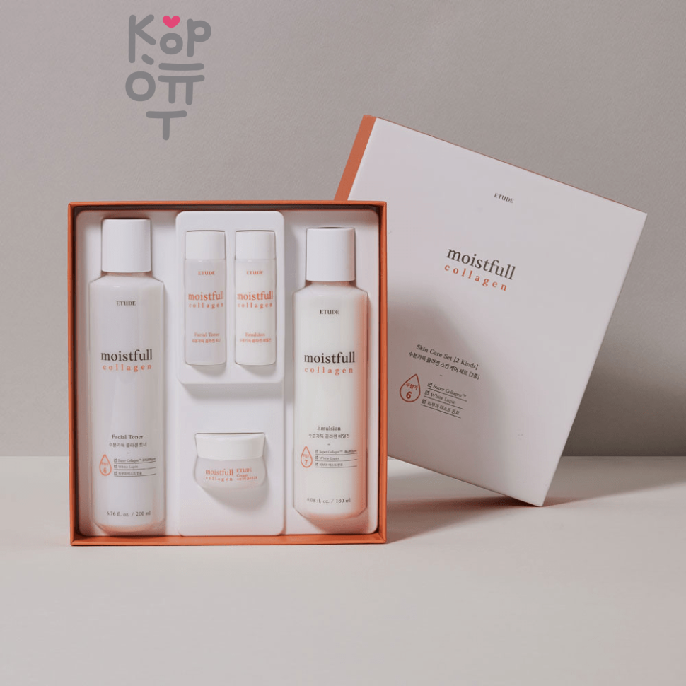 Etude House Moistfull Collagen Skin Care Set - Набор для ухода за кожей с Коллагеном.