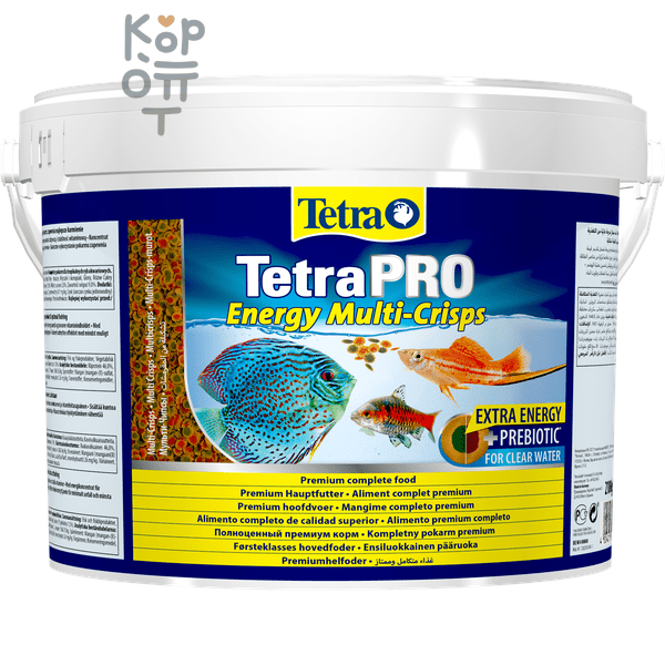 TetraPro Energy Crisps корм-чипсы для всех видов рыб для дополнительной энергии 10л. (ведро)