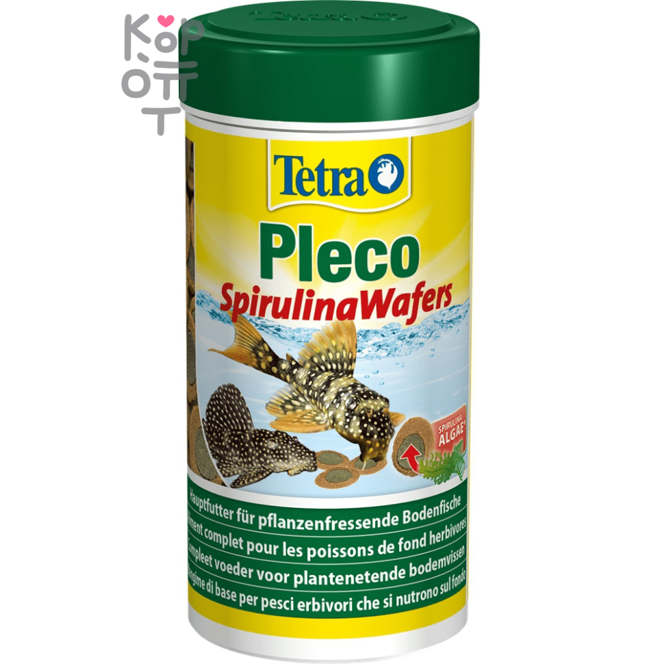 TetraPleco Spirulina Wafers корм для сомов чипсы 250мл.