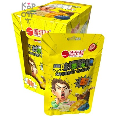 Кислая леденцовая карамель Sheng Super Sour - Самые кислые конфеты со вкусом фруктов