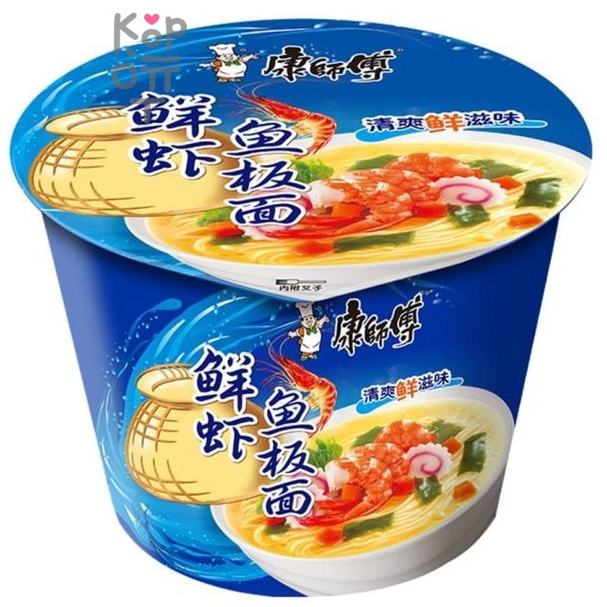 Лапша быстрого приготовления Kang Shi Fu креветки и морепродукты, 101гр.