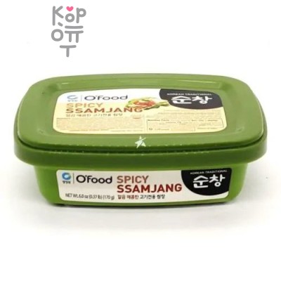Паста соевая острая для мяса "Daesang Seasoned soybean paste for meat (Spicy ssamjang)" 170гр.