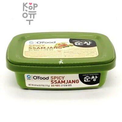 Паста соевая острая для мяса "Daesang Seasoned soybean paste for meat (Spicy ssamjang)" 170гр.