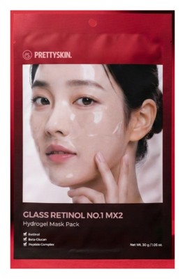 Mask Glass Retinol NO.1 MX2 Hydrogel — Маска для лица гидрогелевая омолаживающая с ретиноло, 30 гр