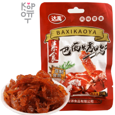 Снэк Baxikaoya - Острые полоски со вкусом бразильской жареной утки, 21гр.