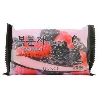 JUNO Sangtumeori Peeling Soap Rubus Coreanus - Косметическое мыло пилинг (Малина) 150гр.