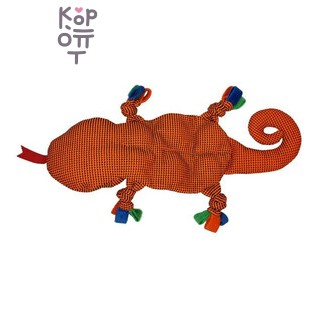 Игрушка Mr.Kranch для собак Ящерка плюшевая с пищалкой 38 см оранжевая