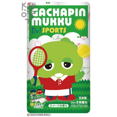 Marutomi Gachapin Mukku Summer Sport - Двухслойная туалетная бумага, 25м.*12рул.