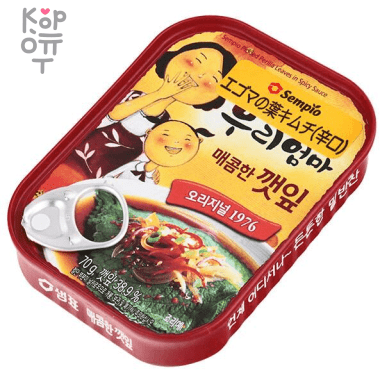 Sempio Sesame Leaves in Spicy Sauce - Консервированные листья кунжута в остром соусе 70гр. &mdash; Корейские товары для всей семьи(КорОпт)