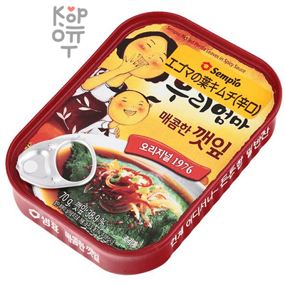 Sempio Sesame Leaves in Spicy Sauce - Консервированные листья кунжута в остром соусе 70гр.