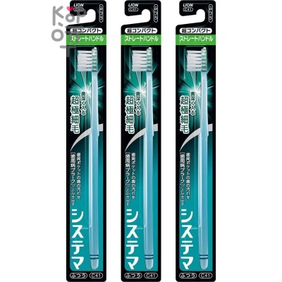 LION Dentor Systema Зубная щётка с прямой ручкой и экстратонкими концами щетинок, средняя жесткость