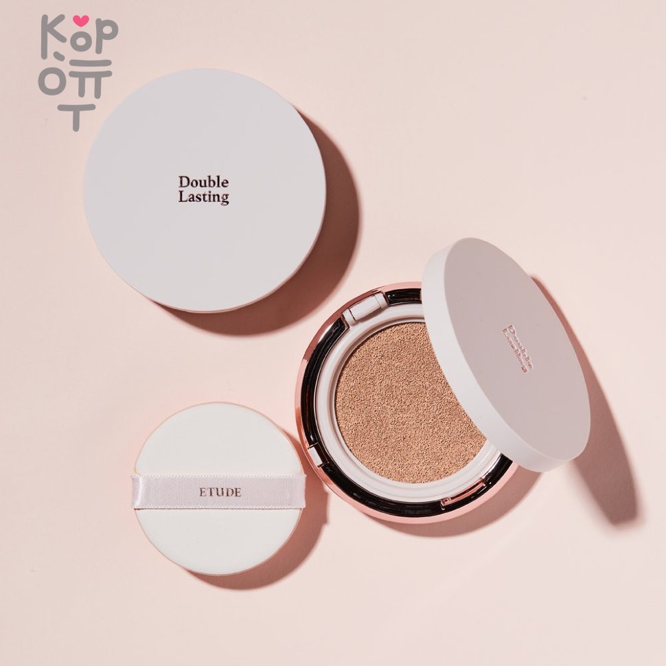 Etude House Double Lasting Cushion Glow SPF50+/PA+++ - Кушон с эффектом двойного сияния, 15гр. фото 1 &mdash; Корейские товары для всей семьи(КорОпт)