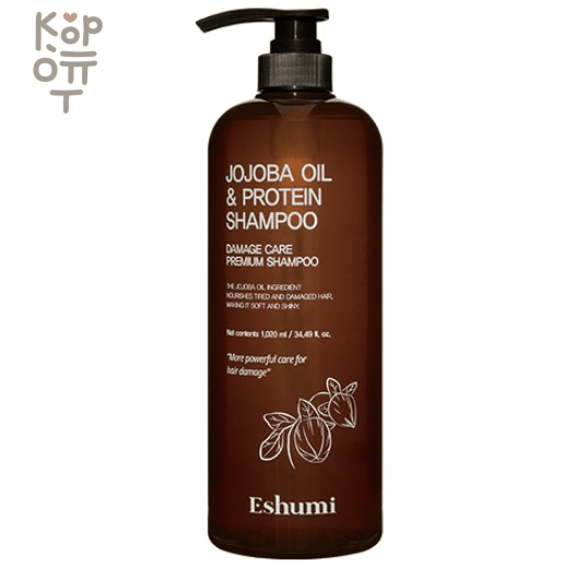 Eshumi Jojoba Oil & Protein Shampoo - Шампунь для поврежденных волос с Маслом Жожоба и Протеином 1020мл., купить с доставкой на дом фото 1 — Корейские товары для всей семьи(КорОпт)