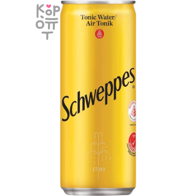 Schweppes Tonic Water - Газированный безалкогольный напиток Тоник, Вьетнам, 320мл.  