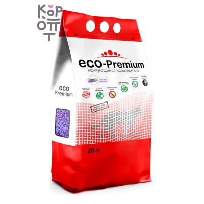 ECO-Premium ЛАВАНДА комкующийся — растительный наполнитель для кошачьего туалета
