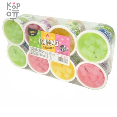 Фруктовое желе с кусочками фруктов винограда, персика, апельсина — Корейские товары для всей семьи(КорОпт)