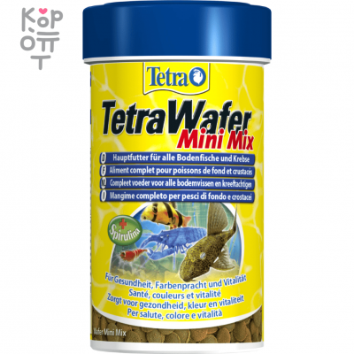 TetraWaferMix Mini корм в мини-чипсах для всех мелких донных рыб 100мл.