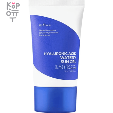 IsNtree Hyaluronic Acid Watery Sun Gel SPF50+ PA++++ - Увлажняющий солнцезащитный гель с Гиалуроновой Кислотой 50мл. — Корейские товары для всей семьи(КорОпт)