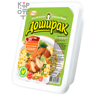 Доширак - Лапша быстрого приготовления со вкусом курицы 90 г, Коробка 24 шт.