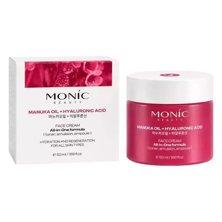 MONIC BEAUTY All-in-One — крем для лица с маслом мануки и гиалуроновой кислотой 50 мл