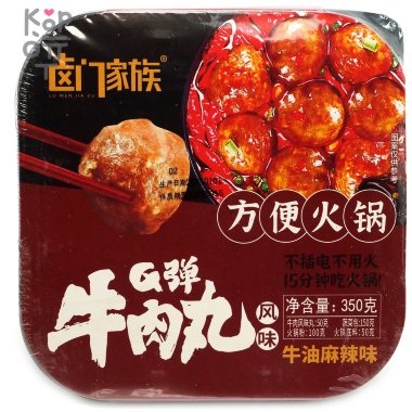 Саморазогревающаяся лапша Yangjiang Food Сычуаньская лапша с говяжими фрикадельками, 350гр. &mdash; Корейские товары для всей семьи(КорОпт)