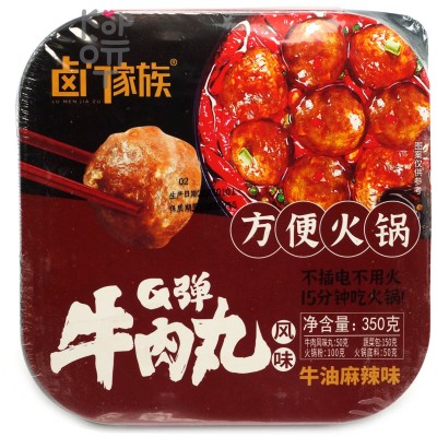 Саморазогревающаяся лапша Yangjiang Food Сычуаньская лапша с говяжими фрикадельками, 350гр.
