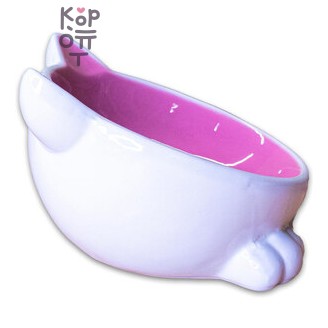 Миска Mr.Kranch керамическая Мордочка кошки на ножках 100 мл розовая
