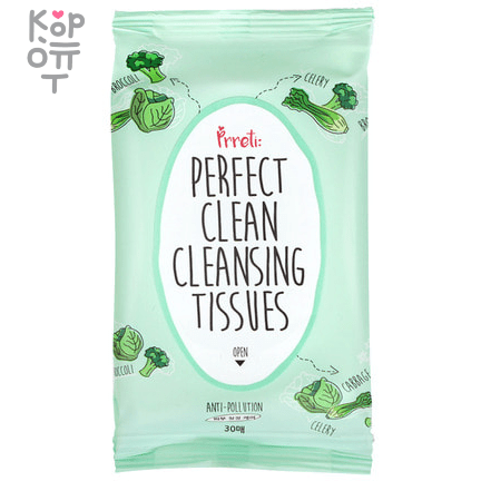 Prreti Perfect Clean Daily Cleansing Tissues - Салфетки для ежедневного очищения 30шт., купить с доставкой на дом фото 1 — Корейские товары для всей семьи(КорОпт)