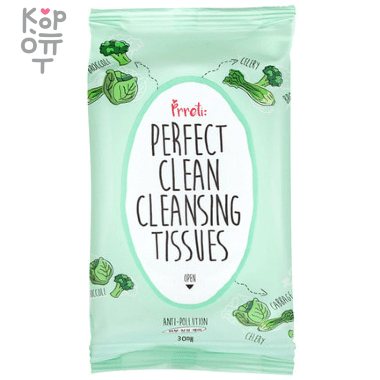 Prreti Perfect Clean Daily Cleansing Tissues - Салфетки для ежедневного очищения 30шт. &mdash; Корейские товары для всей семьи(КорОпт)