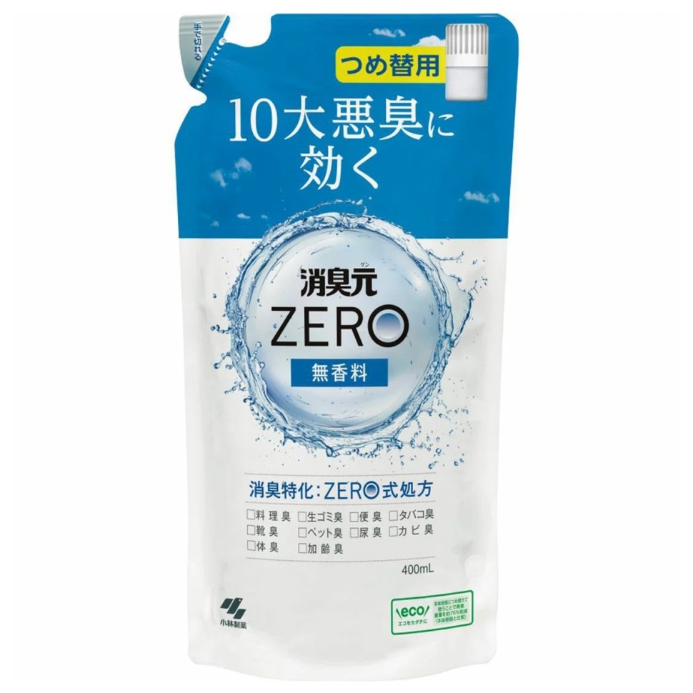 Kobayashi Жидкий дезодорант "Shoshugen Zero" (нейтрализатор / без запаха / сменная упаковка) 400 мл