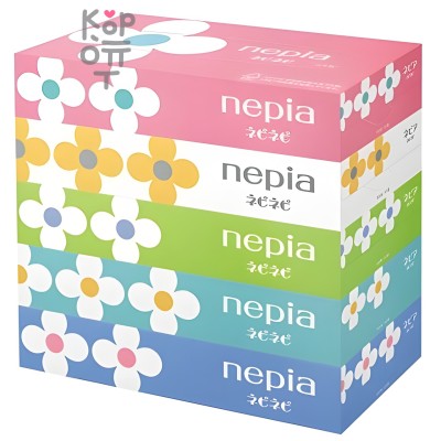 NEPIA nepi nepi mate - Бумажные двухслойные салфетки 150 шт. (спайка 5 пачек)