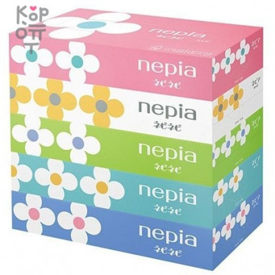 NEPIA nepi nepi mate - Бумажные двухслойные салфетки 150шт.(спайка 5 пачек)