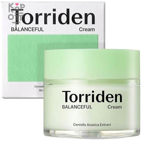 Torriden Balanceful Cica Cream - Успокаивающий крем для чувствительной кожи с Центеллой 80мл., купить с доставкой на дом фото 1 &mdash; Корейские товары для всей семьи(КорОпт)
