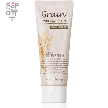 Medi Flower Grain Mild Peeling Gel - Гель пилинг для лица со Злаками, гипоаллергенный 100мл. — Корейские товары для всей семьи(КорОпт)