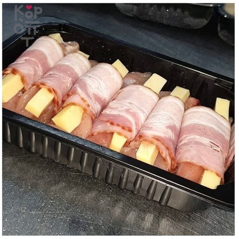 Рулетики из индейки с сыром и беконом, замороженные, цена за 1кг, купить с доставкой на дом фото 1 &mdash; Корейские товары для всей семьи(КорОпт)