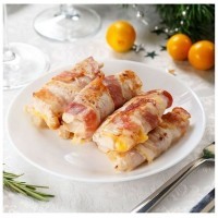 Рулетики из индейки с сыром и беконом, замороженные, цена за 1кг