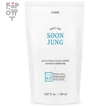 Etude House Soon Jung pH 6,5 Whip Cleanser - Мягкая пенка для чувствительной кожей с нейтральным pH — Корейские товары для всей семьи(КорОпт)