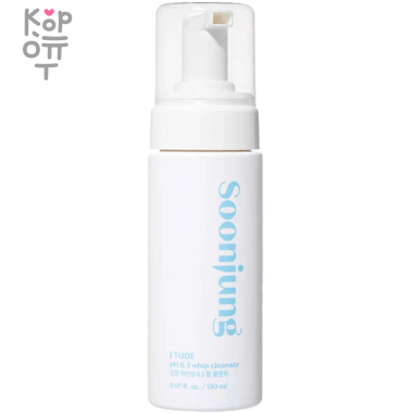 Etude House Soon Jung pH 6,5 Whip Cleanser - Мягкая пенка для чувствительной кожей с нейтральным pH &mdash; Корейские товары для всей семьи(КорОпт)
